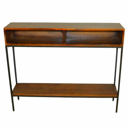GUEST ROOM Edvin Console, Chestnut & Black - 9.5 x 42 x 34 in. GU2549233